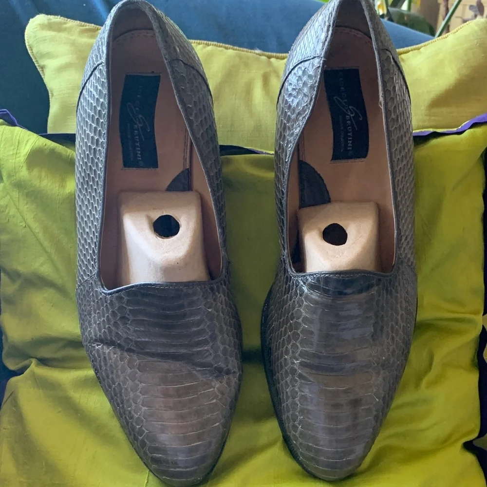 Excellent Men’s Giorgio Brutini Snake Skin Loafers - Size 14